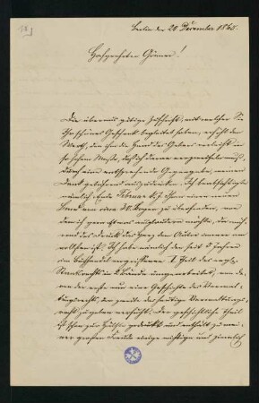 Brief vom 20. December 1865