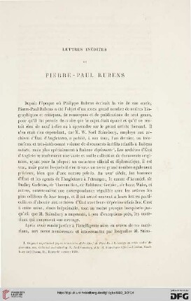 7: Lettres inédites de Pierre-Paul Rubens