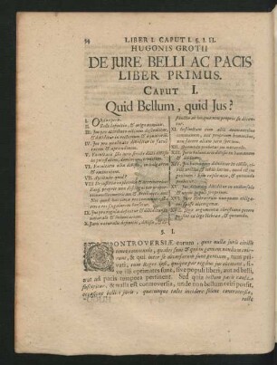 Caput I. Quid Bellum, quid Jus?
