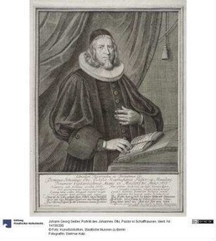 Porträt des Johannes Otto, Pastor in Schaffhausen