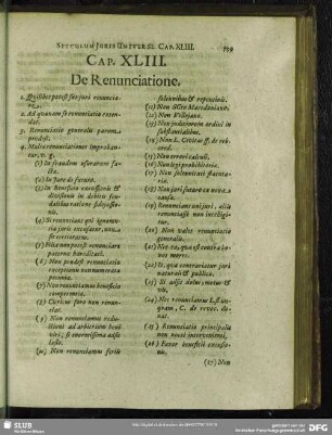 Cap. XLIII. De Renunciatione
