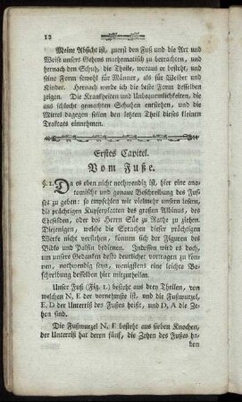 Erstes Capitel. Vom Fuße. - Viertes Capitel. Von dem Gange überhaupt.