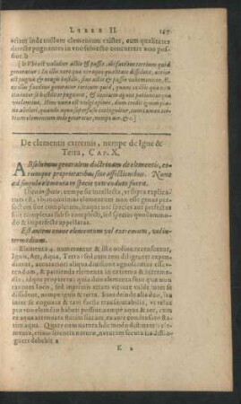 De elementis extremis, nempe de Igne & Terra, Cap. X.