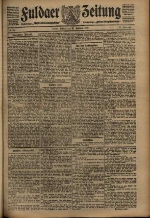 Zweite Ausgabe vom Freitag, den 25. Februar 1910.