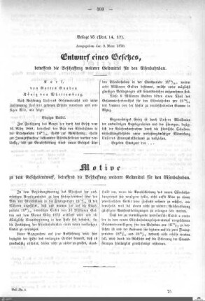 Beilagen zu Protokoll, 14./17. Sitzung