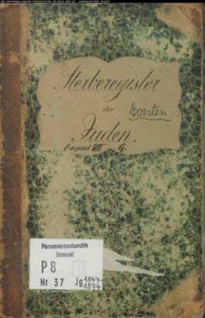 Zivilstandsregister der Judender Kreisgerichtskommission Dorsten mit den Orten Bottrop, Dorsten, Erle, Gladbeck, Lembeck, Marl, Osterfeld und Wulfen (T 1847-1874) (Gemeinde: Dorsten, Kreis Recklinghausen)