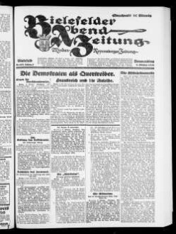 Bielefelder Abend-Zeitung. 1923-1924