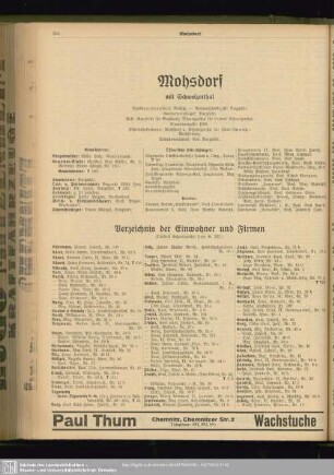 Mohsdorf : Mohsdorf mit Schweizerthal