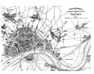 Uebersichtsplan der projectirten Sammel-Canäle der Stadt Köln.