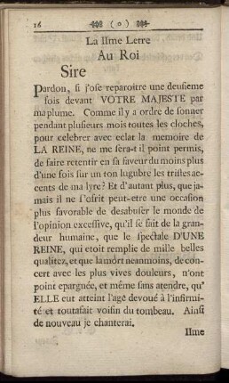La IIme Letre Au Roi Sire