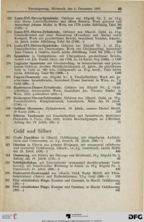 Gold und Silber (Nr. 382-405)