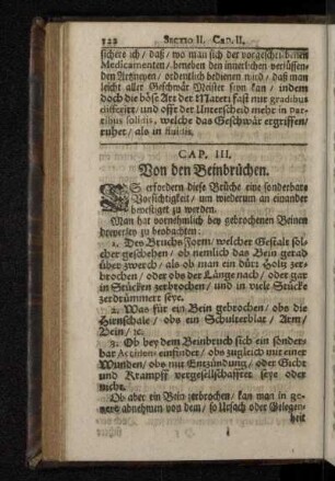 Cap. III. Von den Beinbrüchen.
