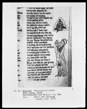 Rudolf von Ems, Weltchronik — Gott und Abraham