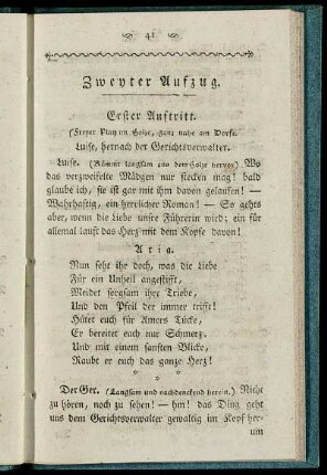 Erster Auftritt. - Neunter Auftritt.