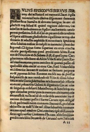 Bulla super Sententia privationis Renati de Pria olim Cardinalis per S. D. N. factae in Consistorio publico ad futuram rei memoriam : Sacri apostolatus ministerio divina disponente Clementia