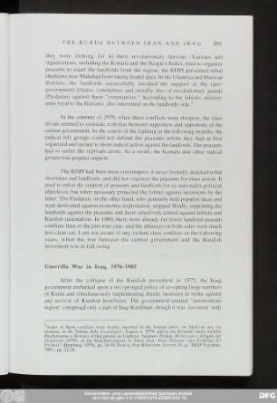 Guerrilla War in Iraq, 1976-1985