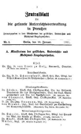 Ministerium der geistlichen, Unterrichts- und Medizinal-Angelegenheiten