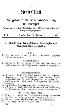 Ministerium der geistlichen, Unterrichts- und Medizinal-Angelegenheiten