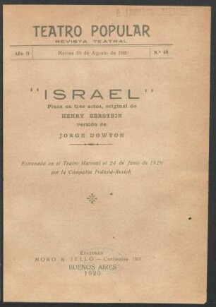 2.1920=Nr. 40: Israel : pieza en tres actos