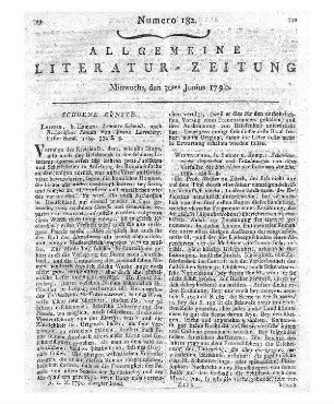 Claudius, G. C.: Leonore Schmidt. Bd. 1. Nach Richardsons Pamela. Von Franz Ehrenberg [i.e. Georg Carl Claudius]. Leipzig: Hamann 1789