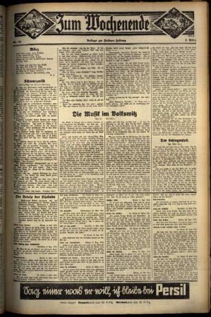 Zweite Ausgabe vom Sonntag, den 03. März 1935.