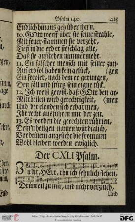 (Der CXLI. Psalm - Der CL. Psalm)