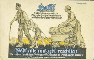 Helft den Flüchtlingen aus unseren Grenzlanden [...]