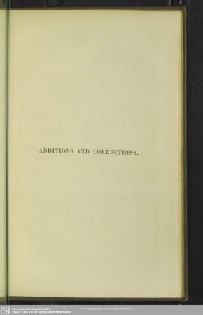 Additions And Corrections