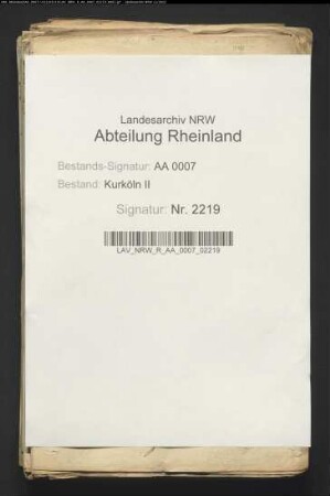 Monatstabellen der Kellnerei Hülchrath und Erprath