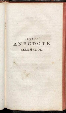 Petite Anecdote Allemande.