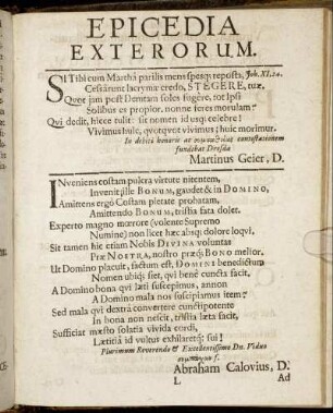Epicedia Exterorum.