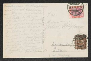 Brief von Ida von Coudenhove-Kalergi und Richard Nicolaus von Coudenhove-Kalergi an Gerhart Hauptmann