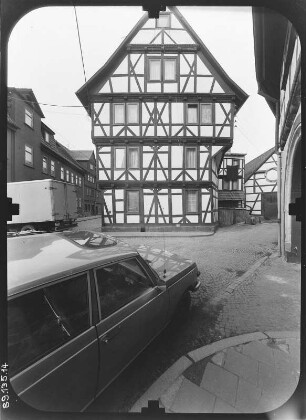 Schmalkalden, Schmiedhof 17. Wohnhaus. Giebelfront