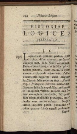 Historiae Logices Delineatio.