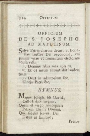 Officium de S. Josepho.