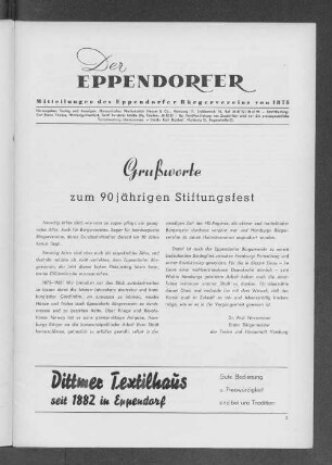 Grußworte zum 90jährigen Stiftungsfest