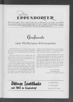 Grußworte zum 90jährigen Stiftungsfest