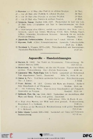 Aquarelle – Handzeichnungen (Nr. 33-60)