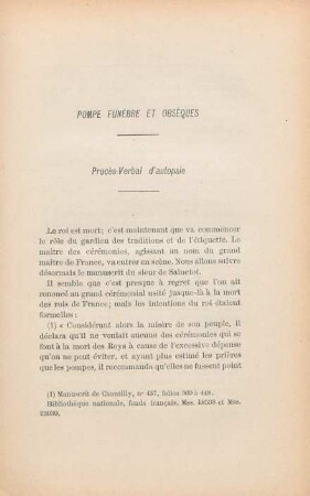 Pompe funèbre et obsèques - Procès-verbal d' autopsie