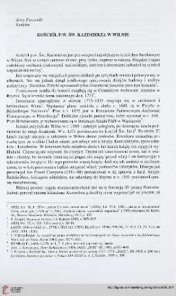 5: Kościół p.w. Św. Kazimierza w Wilnie