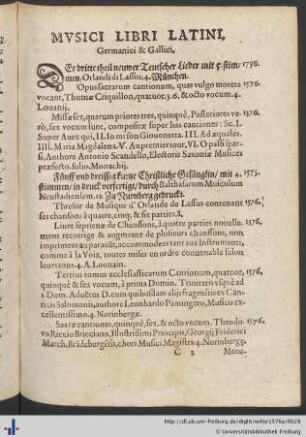 Mvsici Libri Latini, Germanici & Gallici.