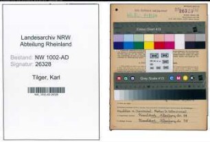 Entnazifizierung Karl Tilger, geb. 19.03.1921 (Verw.Angest.)
