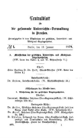 Ministerium der geistlichen, Unterrichts- und Medizinal-Angelegenheiten