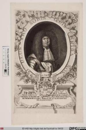 Bildnis Heinrich, Herzog zu Sachsen-Römhild (reg. 1680-1710)