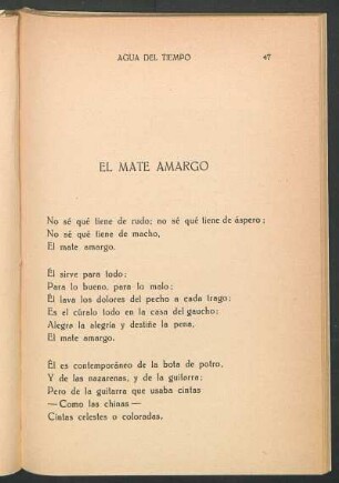 El mate amargo