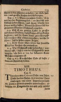 XIII. Timotheus