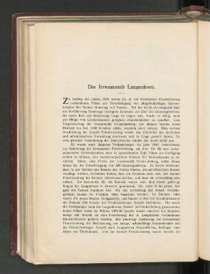 Die Irrenanstalt Langenhorn.