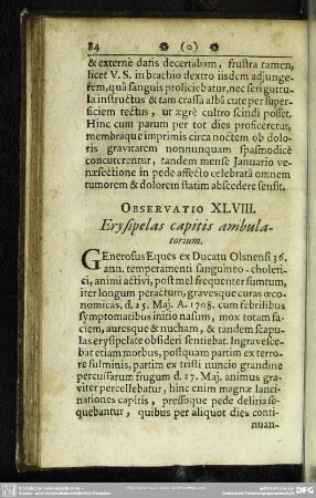 Observatio XLVIII. Erysipelas capitis ambulatorium