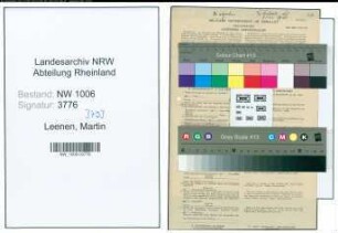 Entnazifizierung Martin Leenen , geb. 21.03.1887 (Arbeiter)