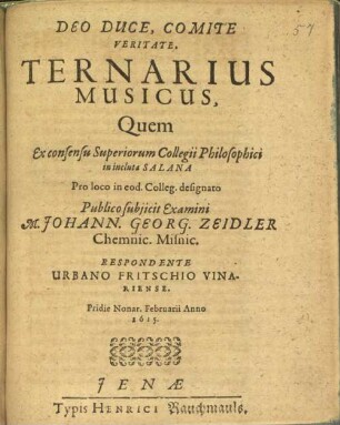 Ternarius musicus